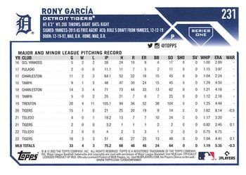 2023 Topps 1st Edition #231 Rony Garcia Back