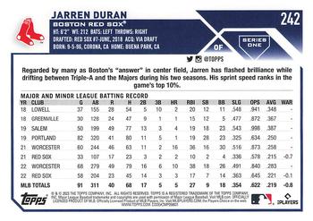 2023 Topps 1st Edition #242 Jarren Duran Back