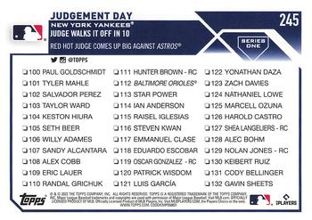 2023 Topps 1st Edition #245 Judgement Day Back