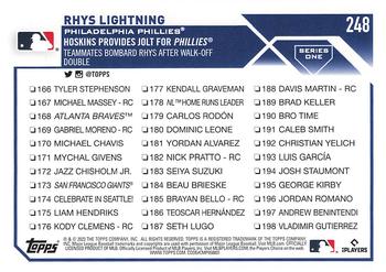 2023 Topps 1st Edition #248 Rhys Lightning Back