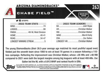 2023 Topps 1st Edition #263 Arizona Diamondbacks Back