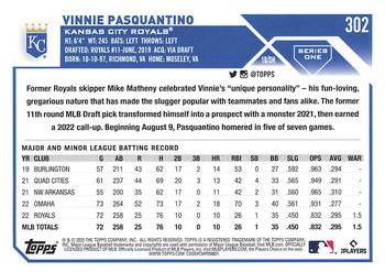 2023 Topps 1st Edition #302 Vinnie Pasquantino Back