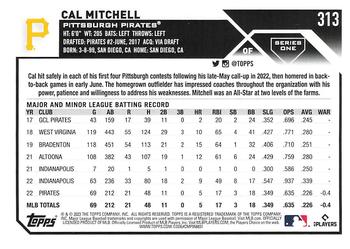 2023 Topps 1st Edition #313 Cal Mitchell Back