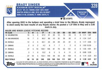 2023 Topps 1st Edition #328 Brady Singer Back