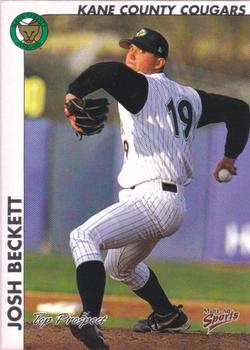 2000 Multi-Ad Midwest League Top Prospects (Unnumbered) #NNO Josh Beckett Front