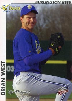 2000 Multi-Ad Midwest League Top Prospects (Unnumbered) #NNO Brian West Front
