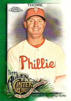 2022 Topps Allen & Ginter Chrome - Green Refractor #232 Jim Thome Front