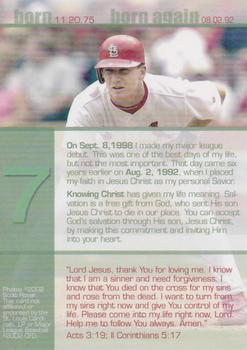 2002 St. Louis Cardinals Christian Family Day #NNO J.D. Drew Back