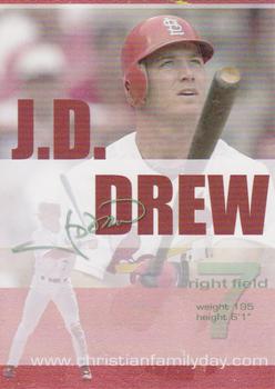 2002 St. Louis Cardinals Christian Family Day #NNO J.D. Drew Front