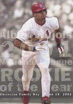2002 St. Louis Cardinals Christian Family Day #NNO Albert Pujols Front