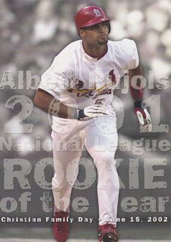 2002 St. Louis Cardinals Christian Family Day #NNO Albert Pujols Front