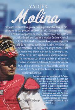2008 St. Louis Cardinals Christian Family Day #NNO Yadier Molina Back