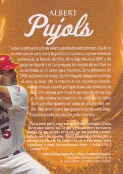 2008 St. Louis Cardinals Christian Family Day #NNO Albert Pujols Back