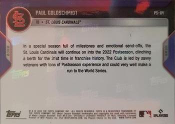 2022 Topps Now Postseason St. Louis Cardinals - Red #PS-64 Paul Goldschmidt Back