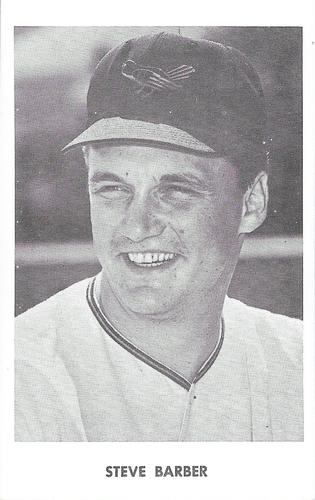 1966 Baltimore Orioles Photocards #NNO Steve Barber Front