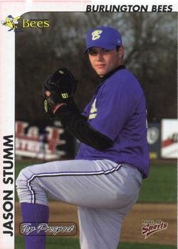 2000 Multi-Ad Midwest League Top Prospects (Numbered Oval Logo) #4 Jason Stumm Front
