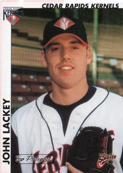 2000 Multi-Ad Midwest League Top Prospects (Numbered Oval Logo) #6 John Lackey Front