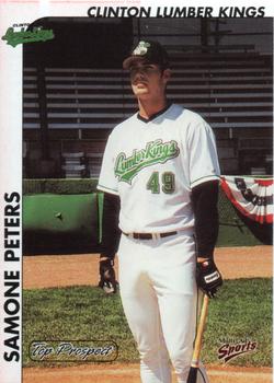 2000 Multi-Ad Midwest League Top Prospects (Numbered Oval Logo) #8 Samone Peters Front