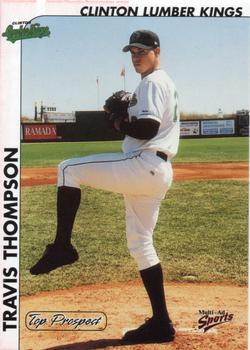2000 Multi-Ad Midwest League Top Prospects (Numbered Oval Logo) #9 Travis Thompson Front