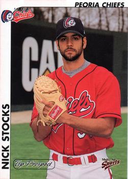 2000 Multi-Ad Midwest League Top Prospects (Numbered Oval Logo) #21 Nick Stocks Front