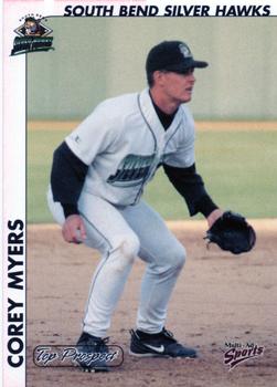 2000 Multi-Ad Midwest League Top Prospects (Numbered Oval Logo) #24 Corey Myers Front