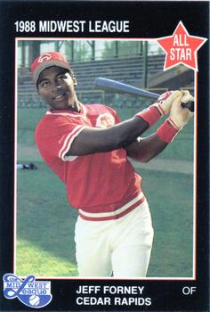 1988 Grand Slam Midwest League All-Stars - No MLB Logo #10 Jeff Forney Front