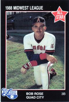 1988 Grand Slam Midwest League All-Stars - No MLB Logo #23 Bobby Rose Front