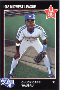 1988 Grand Slam Midwest League All-Stars - No MLB Logo #56 Chuck Carr Front