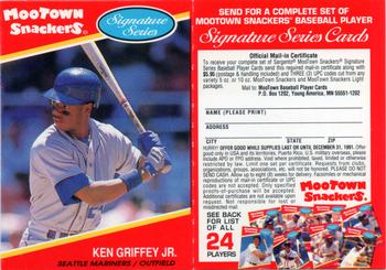 1991 MooTown Snackers - Foldout Panels #4 Ken Griffey Jr. Front