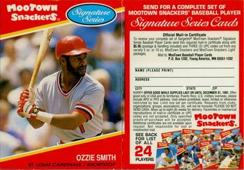 1991 MooTown Snackers - Foldout Panels #8 Ozzie Smith Front