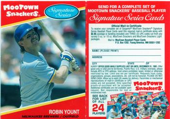 1991 MooTown Snackers - Foldout Panels #17 Robin Yount Front
