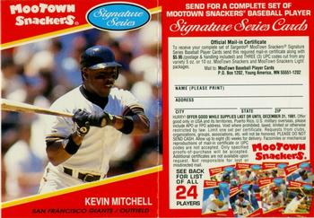 1991 MooTown Snackers - Foldout Panels #23 Kevin Mitchell Front