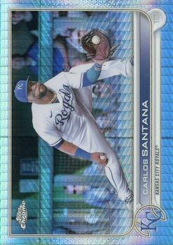 2022 Topps Chrome Sonic - Prism Refractor #143 Carlos Santana Front