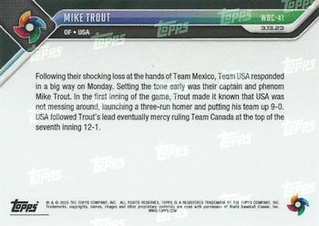 2023 Topps Now World Baseball Classic #WBC-41 Mike Trout Back