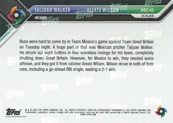 2023 Topps Now World Baseball Classic #WBC-45 Taijuan Walker / Alexis Wilson Back