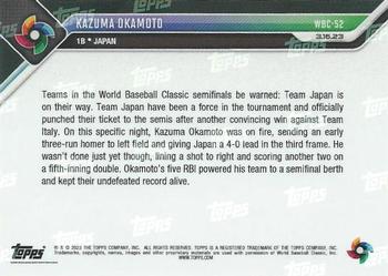 2023 Topps Now World Baseball Classic #WBC-52 Kazuma Okamoto Back