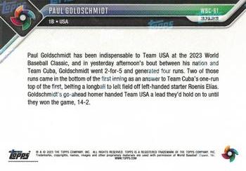 2023 Topps Now World Baseball Classic #WBC-61 Paul Goldschmidt Back