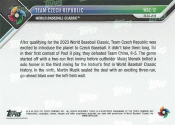 2023 Topps Now World Baseball Classic - Red #WBC-12 Team Czech Republic Back