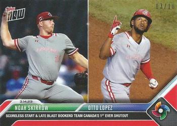 2023 Topps Now World Baseball Classic - Red #WBC-43 Noah Skirrow / Otto Lopez Front