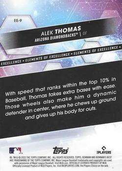 2022 Bowman's Best - Elements of Excellence #EE-9 Alek Thomas Back