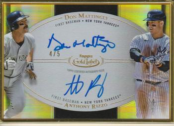 2022 Topps Gold Label - Framed Dual Autographs Black #FDA-MR Don Mattingly / Anthony Rizzo Front