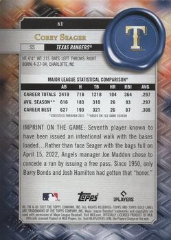 2022 Topps Gold Label - Class 2 #61 Corey Seager Back
