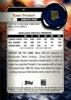 2022 Topps Gold Label - Class 2 #97 Kirby Puckett Back
