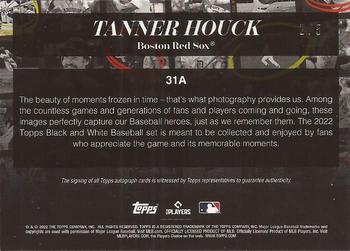 2022 Topps Black & White - Autographs Rainbow Foil #41A Tanner Houck Back