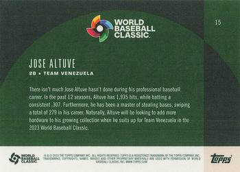 2023 Topps World Baseball Classic Global Stars #15 Jose Altuve Back
