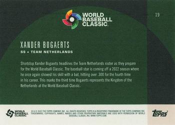 2023 Topps World Baseball Classic Global Stars #19 Xander Bogaerts Back