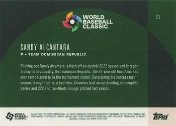 2023 Topps World Baseball Classic Global Stars #21 Sandy Alcantara Back