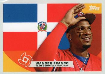 2023 Topps World Baseball Classic Global Stars - Flags of a Nation #F-19 Wander Franco Front
