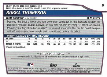 2023 Topps Big League #6 Bubba Thompson Back