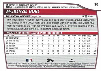 2023 Topps Big League #30 MacKenzie Gore Back